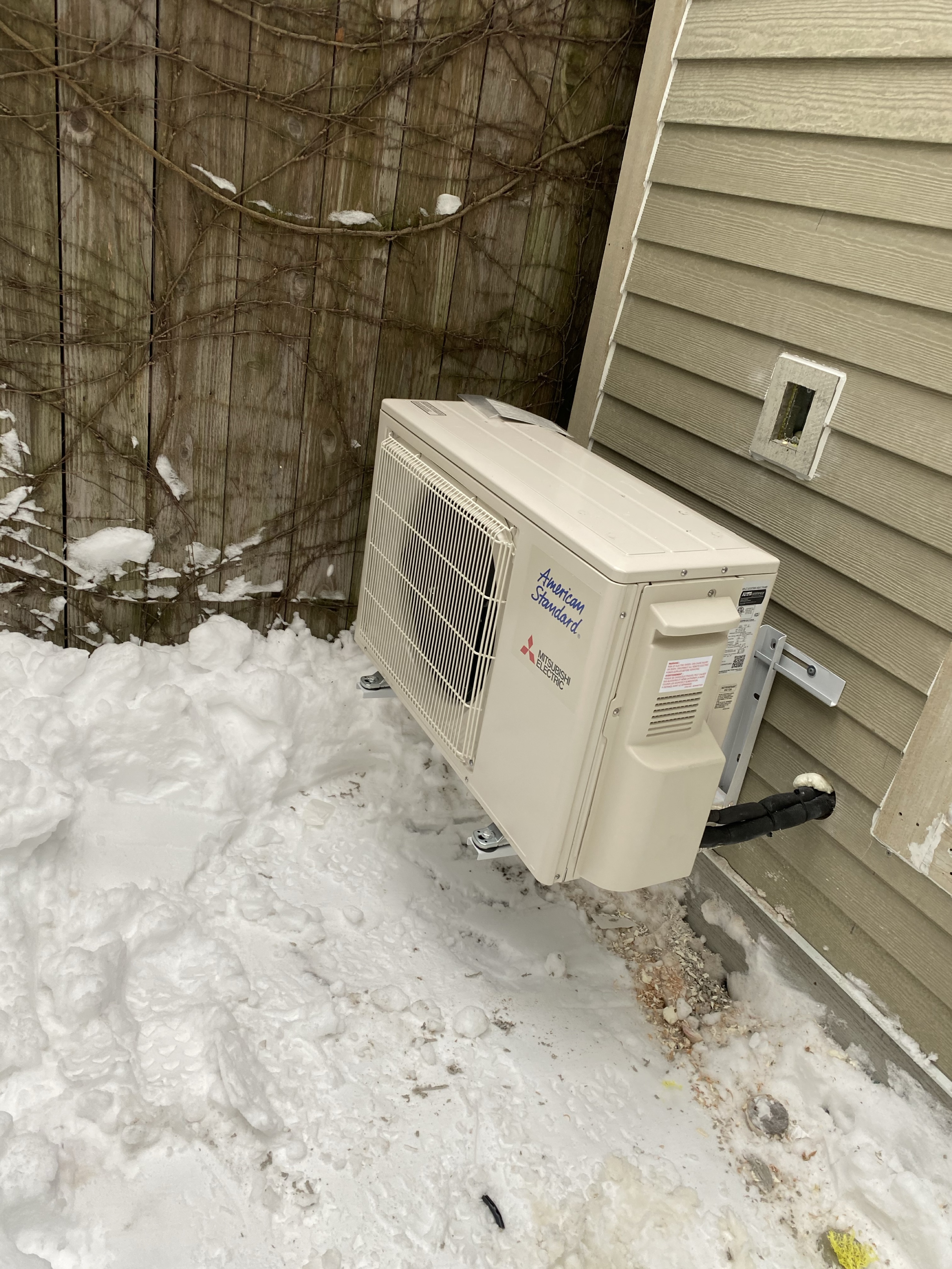Mini-split install in winter