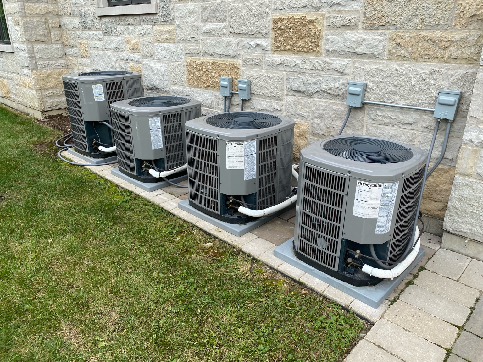 Row of condensers